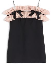 Valentino - Silk Crepe Mini Dress - Lyst
