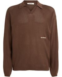 About Blank - Knitted Long-Sleeve Polo Shirt - Lyst