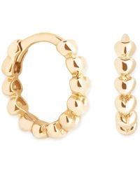 Astrid & Miyu - Heart Huggie Earrings - Lyst