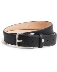 Harrods - Saffiano Leather Logo Belt - Lyst