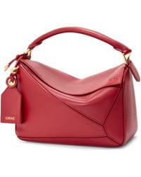 Loewe - Small Leather Featherlight Puzzle Top-Handle Bag - Lyst