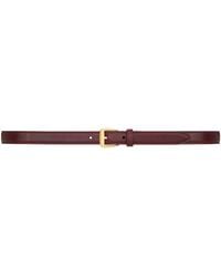 Saint Laurent - Leather Trapezoid Buckle Belt - Lyst