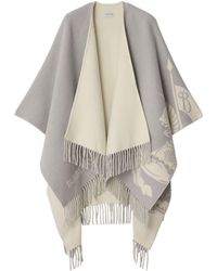 Burberry - Wool-Cashmere Ekd Cape - Lyst