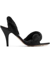 Bottega Veneta - Lambskin Woven Grace Slingback Sandals 90 - Lyst