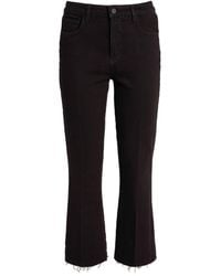 L'Agence - Kendra Cropped Flared Jeans - Lyst