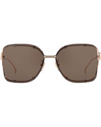 Gucci - Metal Butterfly Sunglasses - Lyst