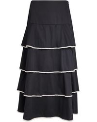 Sandro - Cotton Embellished Maxi Skirt - Lyst