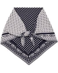 Maje - Wool-Cashmere Reversible Paisley Scarf - Lyst