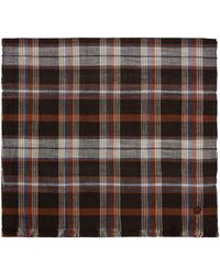dunhill - Wool-Linen-Silk Tartan Scarf - Lyst