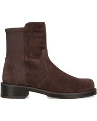 Stuart Weitzman - Suede 5050 Bold Ankle Boots 40 - Lyst