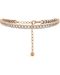 SHAY - Yellow Gold And Diamond Pavé Link Choker Necklace - Lyst