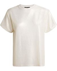 Maje - Lamé T-Shirt - Lyst