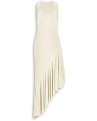Alaïa - Jersey Asymmetric Midi Dress - Lyst