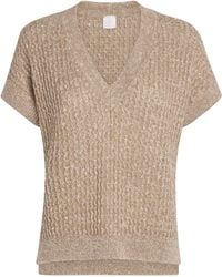 Eleventy - Metallic Short-Sleeve Sweater - Lyst