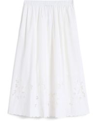 Weekend by Maxmara - Cotton Cut-Out Midi Skirt - Lyst