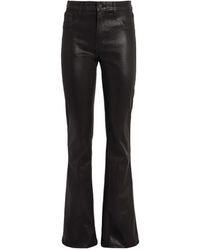 L'Agence - Marty Coated Ultra High-rise Flare Jean - Lyst