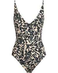 Ulla Johnson - Printed V-Neck Alba Swimsuit - Lyst