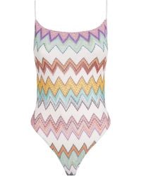 Missoni - Metallic-Thread Zigzag Swimsuit - Lyst