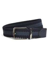 Paul & Shark - Cotton-Leather Woven Reversible Belt - Lyst