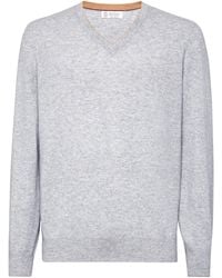 Brunello Cucinelli - Cashmere V-Neck Sweater - Lyst