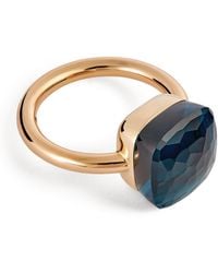 Pomellato - Mixed And London Topaz Nudo Maxi Ring - Lyst