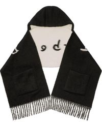 Burberry - Wool-Blend Logo Hooded Scarf - Lyst