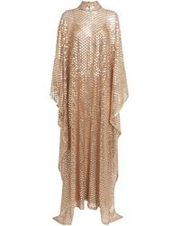 ‎Taller Marmo - Sequinned Deserto Maxi Kaftan Dress - Lyst