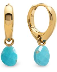 Monica Vinader - Vermeil And Nura Huggie Earrings - Lyst
