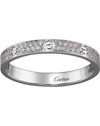 Cartier - White Gold And Diamond Love Ring - Lyst