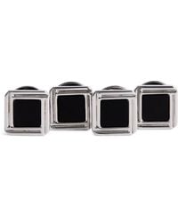 Babette Wasserman - Rhodium-Plated Celtic Onyx Cufflinks Set - Lyst