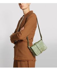 Max Mara Croc-embossed Charl S Cross-body Bag - Green
