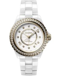CHANEL - Ceramic And Diamond J12 Calibre 12.1 Watch - Lyst