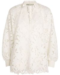 Alice + Olivia - Alice + Olivia Lace Floral Aislyn Blouse - Lyst