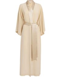 Olivia Von Halle - Silk Queenie Long Robe - Lyst