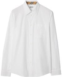 Burberry - Regular Fit Cotton Poplin Shirt - Lyst