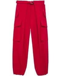 Loewe - Cotton-Silk Cargo Trousers - Lyst