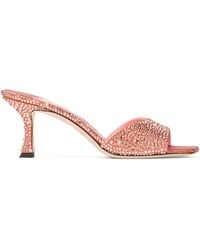 Jimmy Choo - Skye 70 Embellished Satin Sandals - Lyst