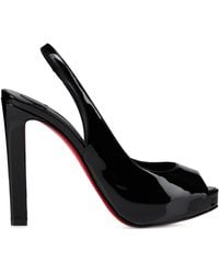 Christian Louboutin - Lady Fanny Sling Patent Leather Slingback Pumps 120 - Lyst