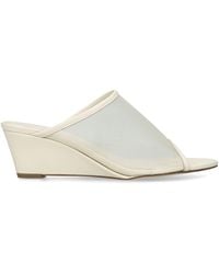 Aeyde - Leather-Mesh Suzanne Wedge Sandals 55 - Lyst