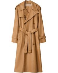 Burberry - Long Leather Castleford Trench Coat - Lyst