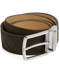 Bottega Veneta - Leather Reversible Intrecciato Belt - Lyst