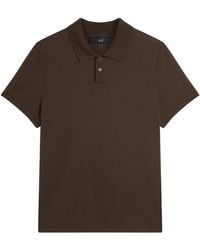 dunhill - Cotton-Silk Polo Shirt - Lyst