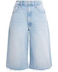 Mother - The Whole Lot Zip Fray Shorts - Lyst