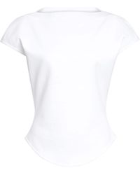 Alaïa - Boat-Neck T-Shirt - Lyst