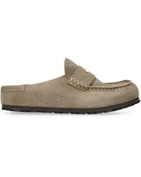 Birkenstock - Suede Naples Wrapped Clogs - Lyst