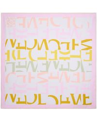 Loewe - Silk Double-Face Scarf - Lyst