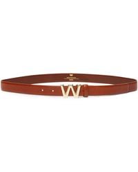 Weekend by Maxmara - Leather Logo Belt - Lyst