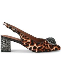 Kurt Geiger - Leopard Print Chelsea Slingback Pumps - Lyst