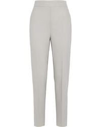 Agnona - Wide-Leg Tailored Trousers - Lyst