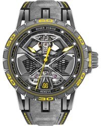 Roger Dubuis Titanium Excalibur Huracan Performante Watch 45mm - Yellow